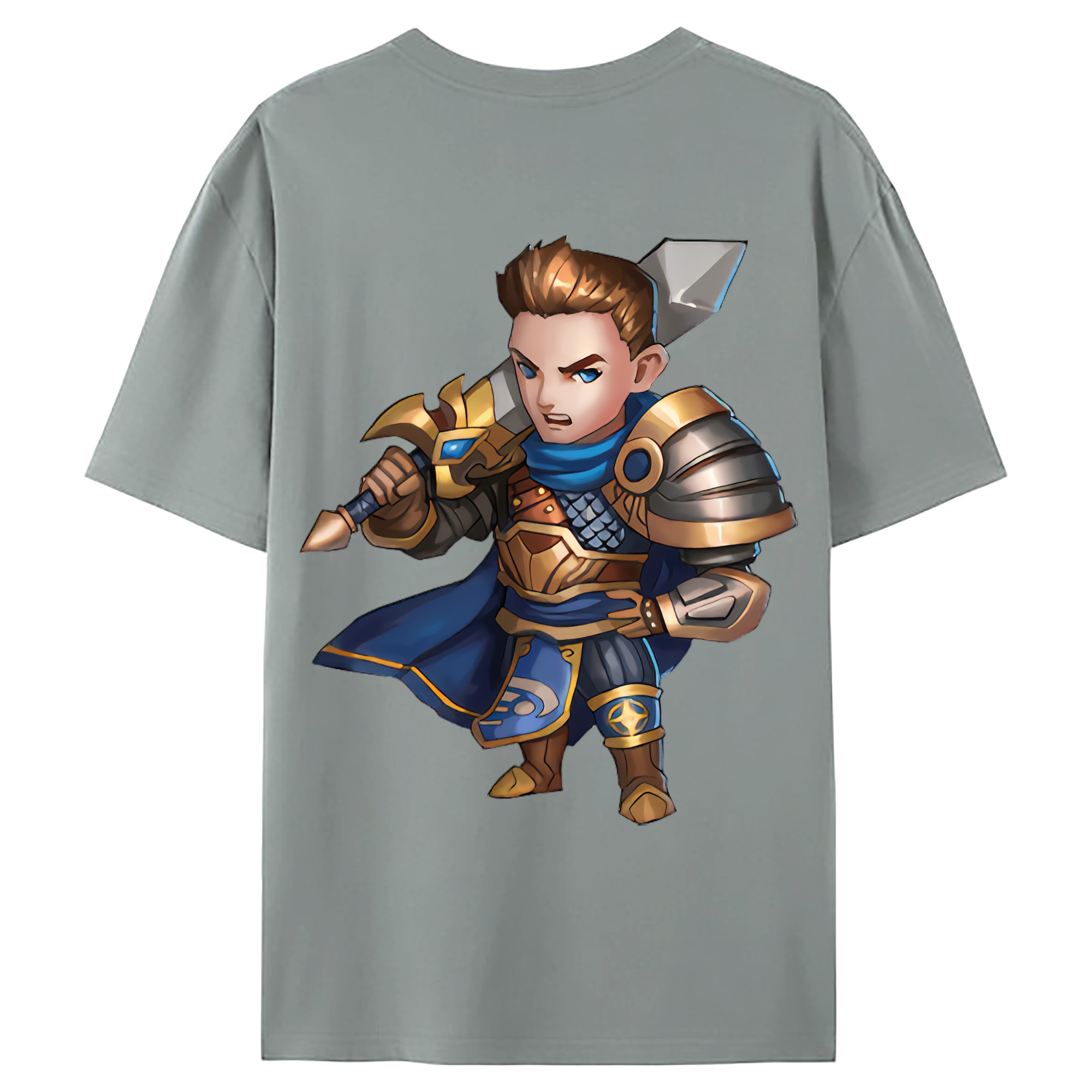 （画像用） リーグ・オブ・レジェンド League of Legends LOL 綿100％ メンズ半袖Tシャツ（バックプリント） 通気性
